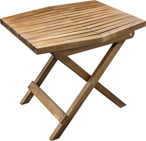 Melino Folding Side Table for Home Entertaining in the Patio, Backyard, and Deck